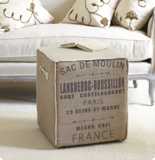 Moulin Burlap Cube