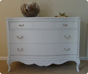 Gray Dresser with Jute Detail