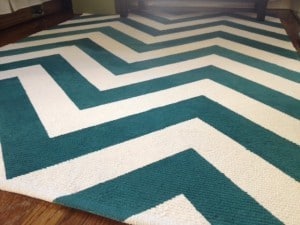 Handpainted Chevron Rug