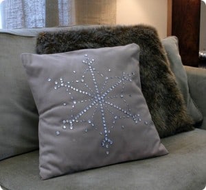 Jewel Snowflake Pillow