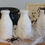 diy pb inspired skull vases