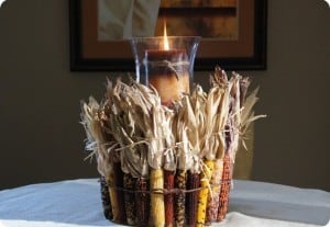Indian Corn Candle Holder