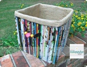 Recycled Magazine Storage Box