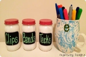 Chalkboard Office Storage Jars