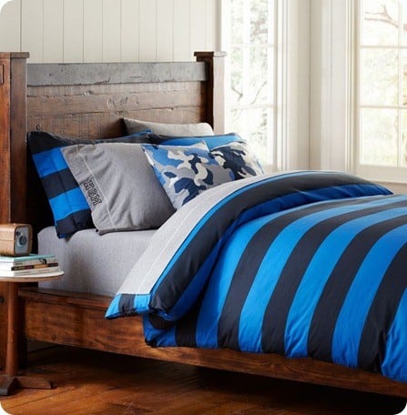 rugby stripe duvet cover