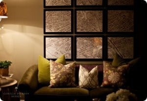 Framed Map Art–Great for Large Walls!