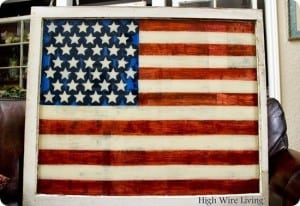 Turn an Old Window into Fourth of July Décor