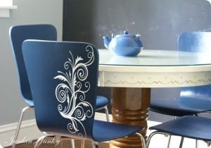 Chair Makeover with Swirl Design
