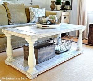Salvaged Wood Balustrade Coffee Table