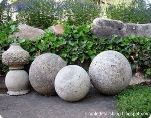 Classic Concrete Garden Spheres