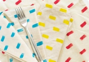 Dress Up Your Table with Painted Pattern Napkins