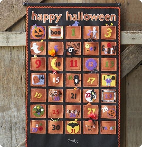 Felt Halloween Countdown Calendar