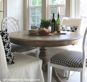 Refinished Weathered Dining Room Table