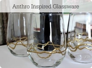 Glassware Goes Glam with Gold Paint