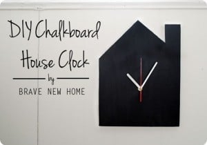Chalkboard House Clock for a New Home