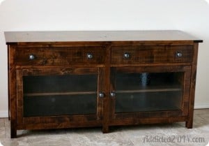 DIY Rustic Wood Television Stand