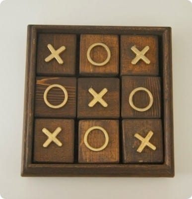 Gift Ideas for Dad #10: Wooden Tic Tac Toe Game