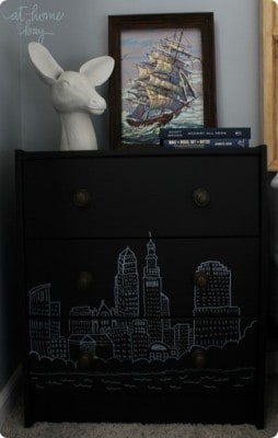 IKEA Dresser Cityscape Makeover