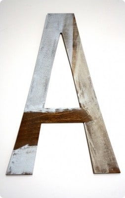 Weathered Wall Letter for a Monogram Gallery Wall