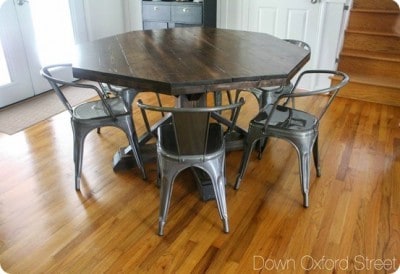 Octagon-Shaped Dining Room Table