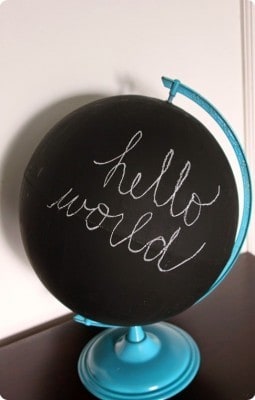 DIY Chalkboard Globe for $1.25