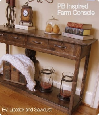 Farmhouse Style Console Table