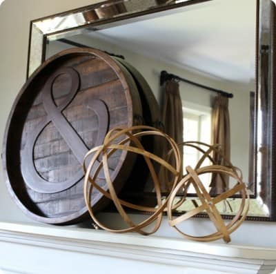 Wooden Spheres from Embroidery Hoops