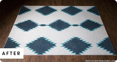 Geometric Painted Rug for Only $20!