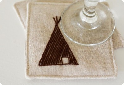 Linen Teepee Coasters