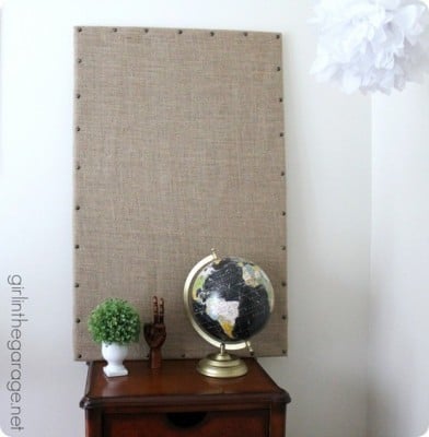 DIY Burlap Message Board