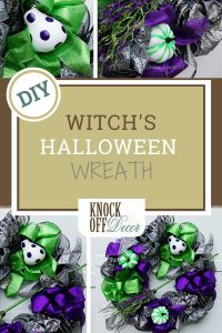 Glitzy Witch Halloween Wreath