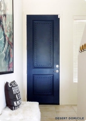 Navy Studded Door Makeover