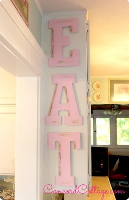 Pretty in Pink “EAT” Wall Letters