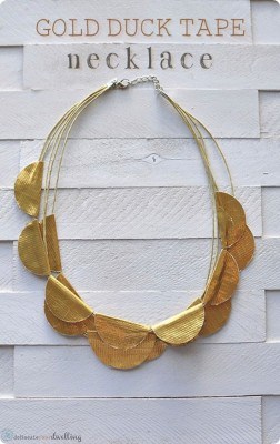 Gold Duck Tape Necklace {Handmade Christmas Gift #1}