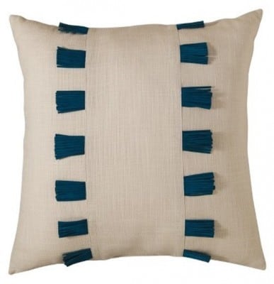 Black and White Fringe Pillow