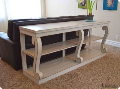 Scroll Leg Console Table