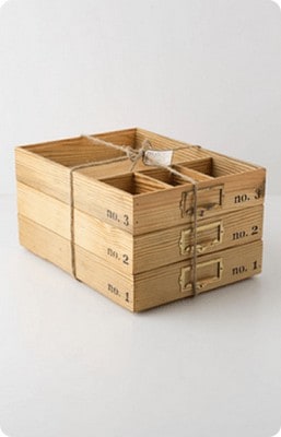 DIY Stacking Wood Office Organizers