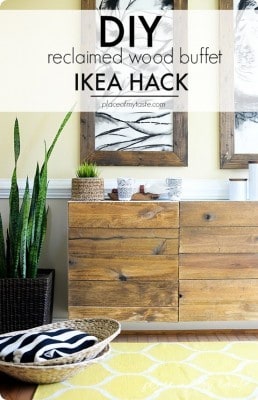 Reclaimed Wood Buffet IKEA Hack