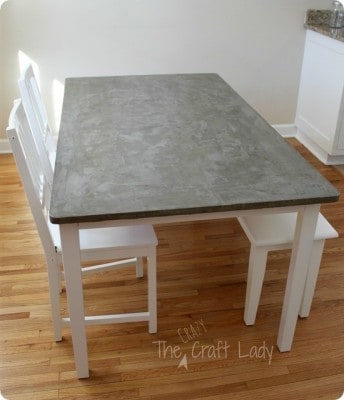 DIY Concrete Top Dining Table