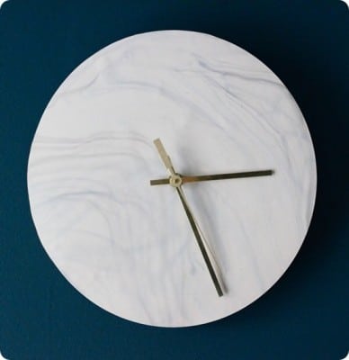 Faux Marble Wall Clock