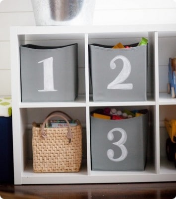 Number Storage Cubes for the Play Room