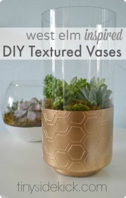 Textured Metallic Vases with Succulents
