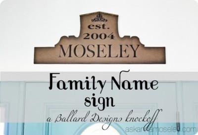 Custom Family Name Sign