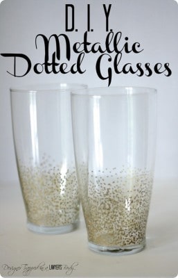 Metallic Dot Glasses