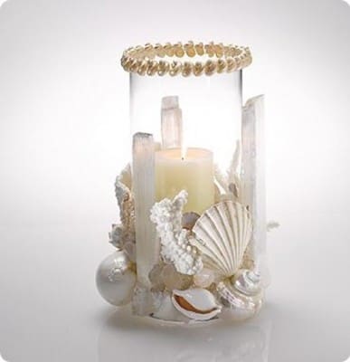 Seashell Hurricane Candle Holder