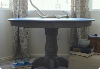 Refinished Dining Table in Weathered Gray