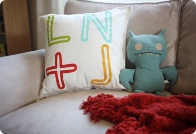 Personalized Initial Pillow