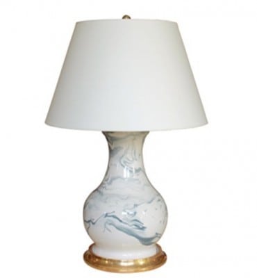 DIY Faux Marble Painted Lamp