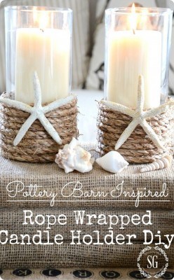 DIY Rope Candle Holders for Summer