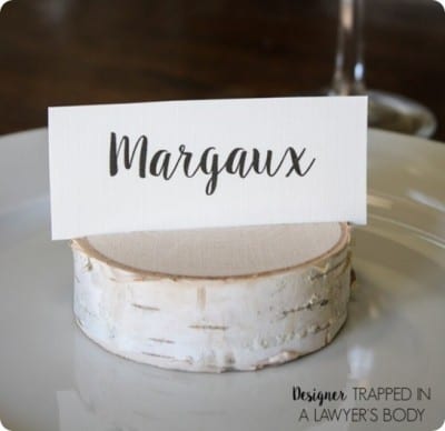 Wood Slice Place Card Holders